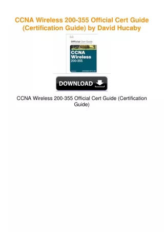 CCNA Wireless 200-355 Official Cert Guide (Certification Guide) by David