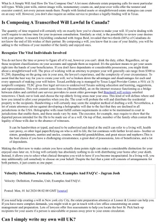 Do-it-yourself Overview For Transcribed Wills