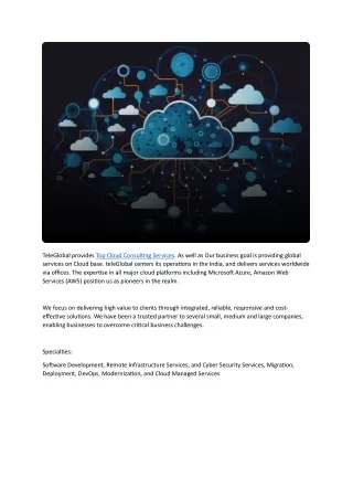 teleglobal provides top cloud consulting services