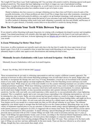 The Length Of Time Do Teeth Remain White After Laser Teeth Whitening?