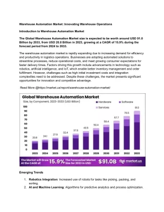 warehouse automation market innovating warehouse