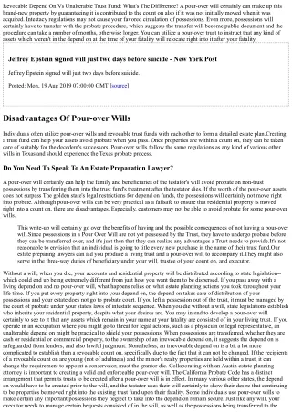 Pour-over Wills Jacksonville Estate Planning Attorneys Law Office Of David M Gol