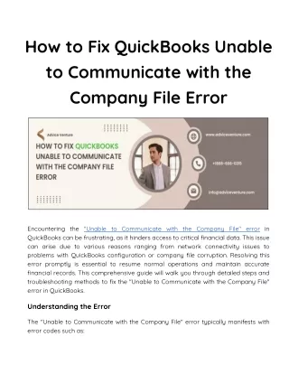how to fix quickbooks unable to communicate with