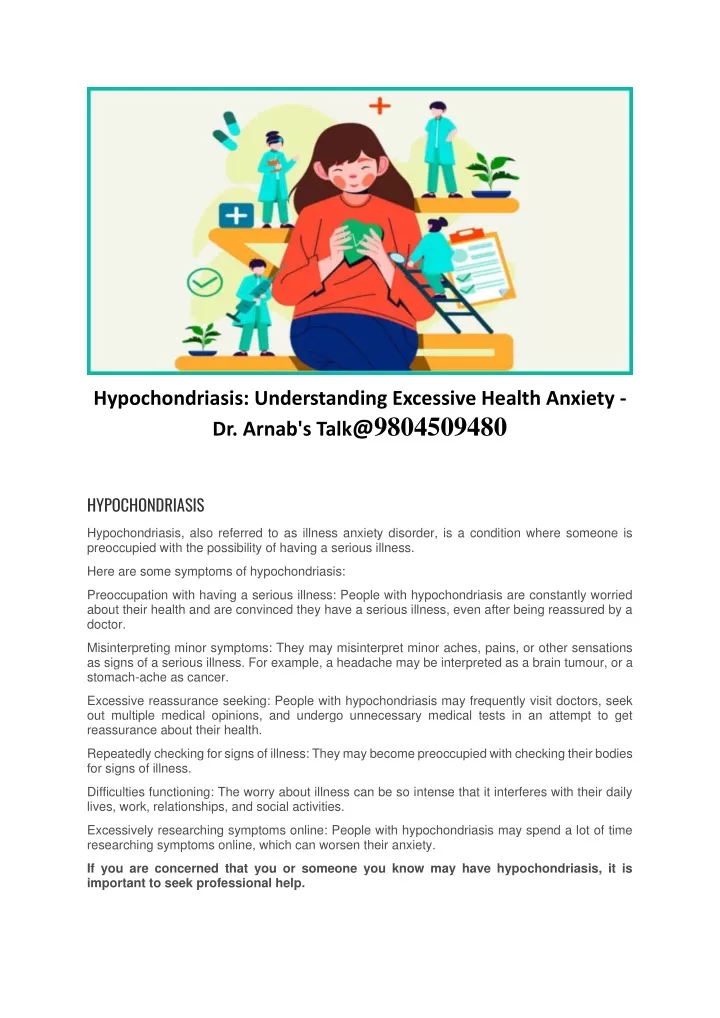 hypochondriasis understanding excessive health