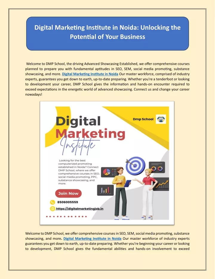 digital marketing institute in noida unlocking