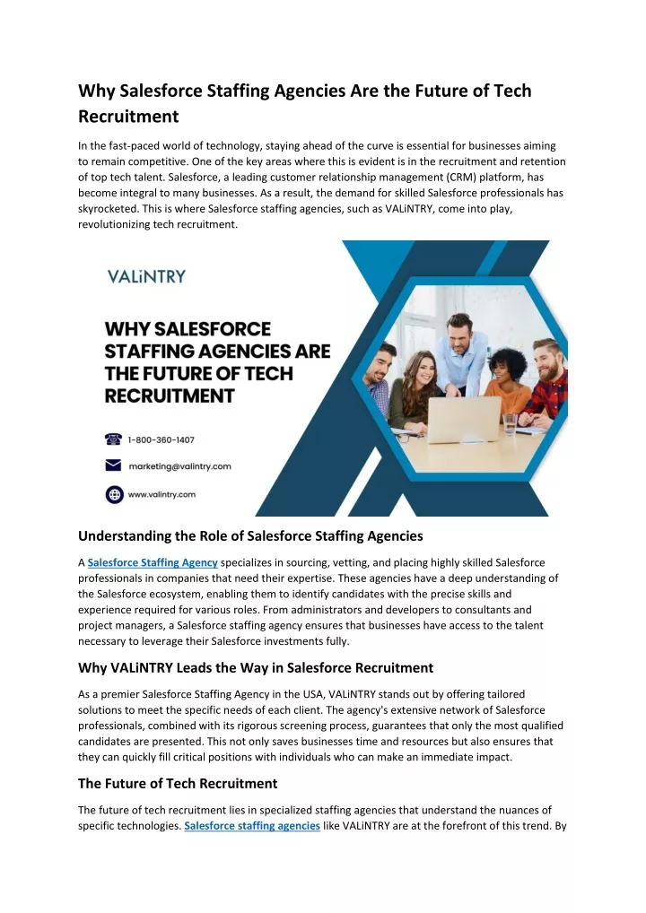 why salesforce staffing agencies are the future