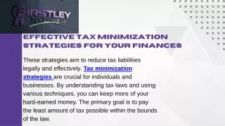 Boost Your Financial Health with Tax Minimization Tips