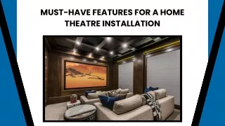 Expert Home Theater Installation Services