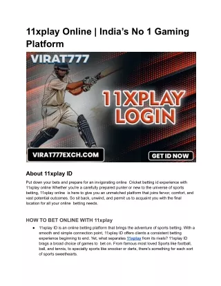 11xplay Online _ India’s No 1 Gaming Platform