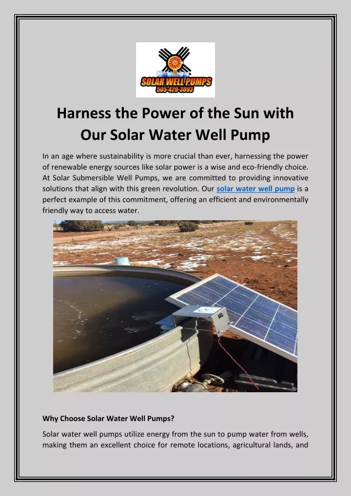 harness the power of the sun with our solar water