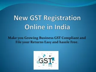 New GST Registration Online in India