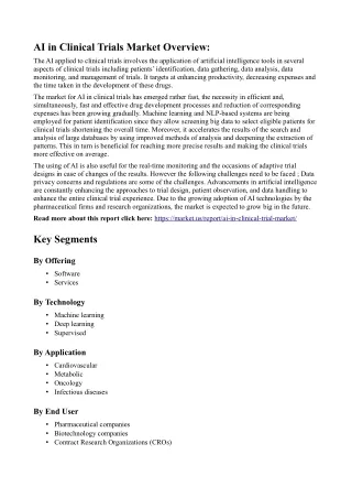 ai in clinical trials market overview
