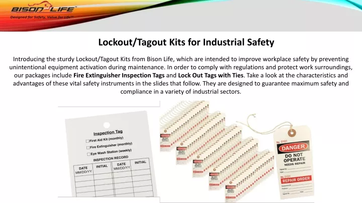 lockout tagout kits for industrial safety