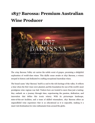 1837 barossa premium australian