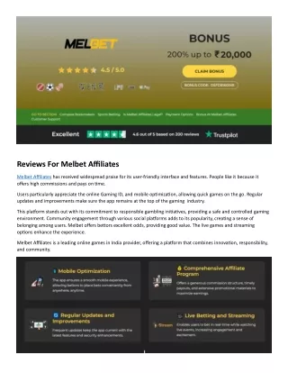 How to Get Started with Melbet Affiliates Today