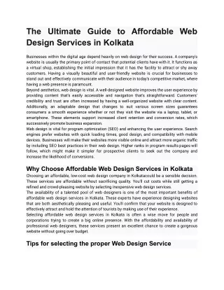low cost web design company in kolkata