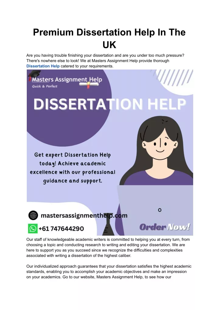 premium dissertation help in the uk