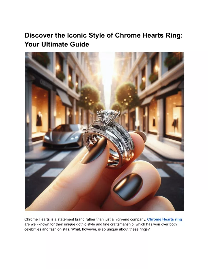 discover the iconic style of chrome hearts ring