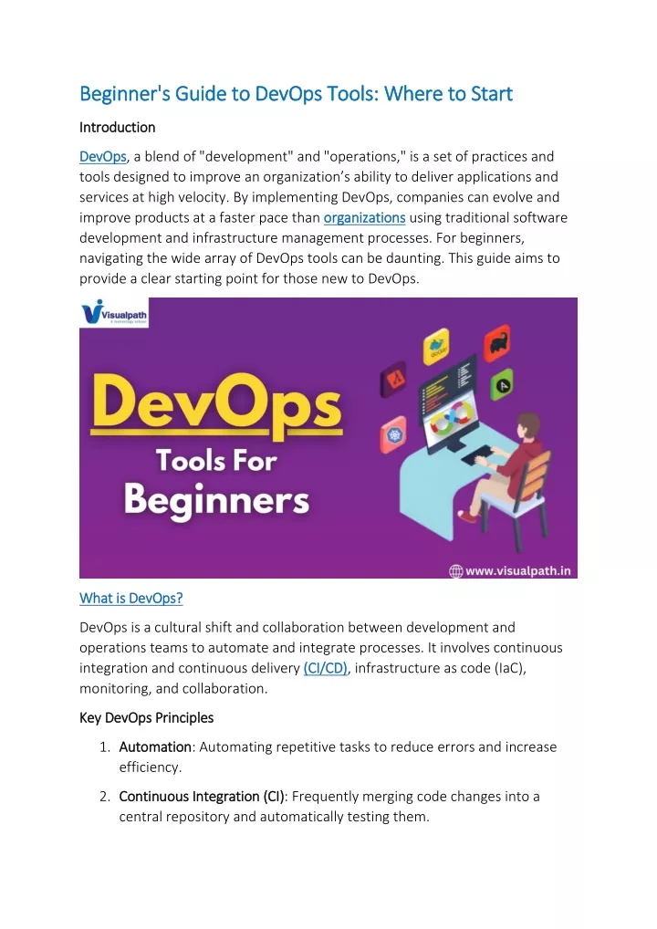 beginner s guide to devops tools where to start