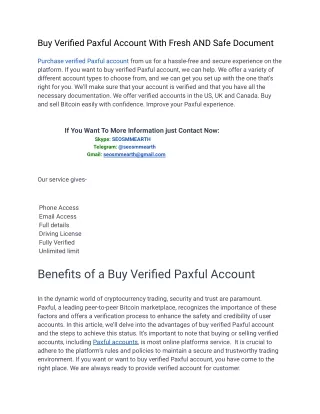 How to Buy Verified Paxful Account Fast in 2024