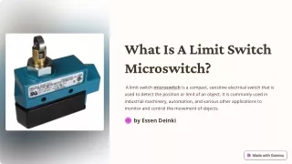 what is a limit switch microswitch