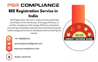 BEE Registration Service in India