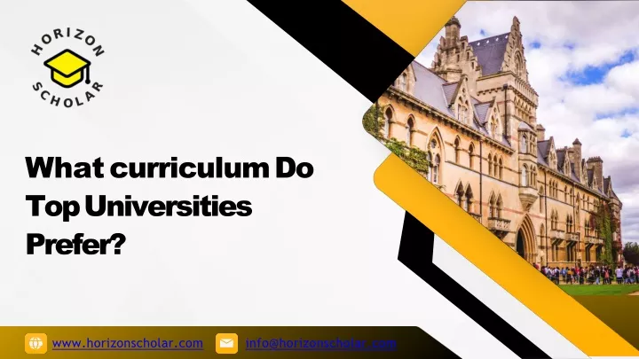 what curriculum do top universities prefer