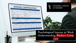 Psychological Injuries at Work: Understanding Workers Comp Law