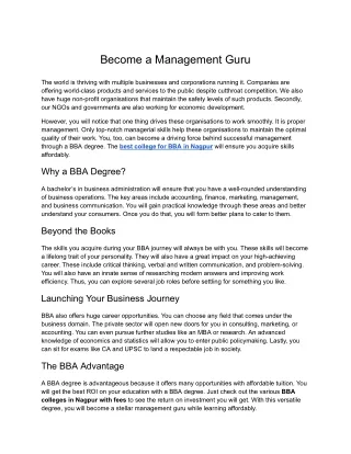 become a management guru