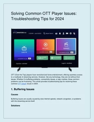 Solving Common OTT Player Issues_ Troubleshooting Tips for 2024