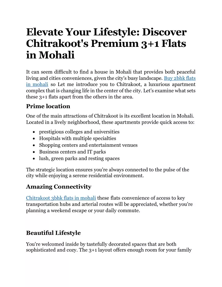 elevate your lifestyle discover chitrakoot