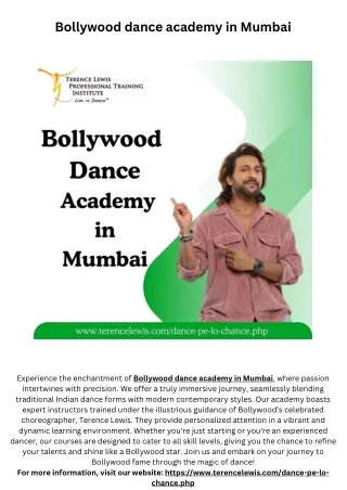 Bollywood dance academy in Mumbai