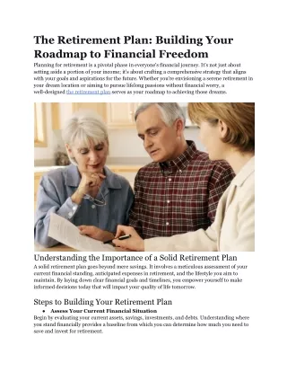The Retirement Plan_ Building Your Roadmap to Financial Freedom