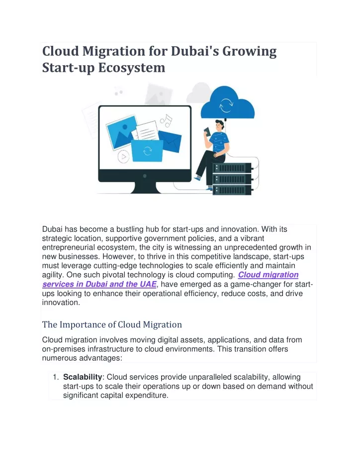 cloud migration for dubai s growing start