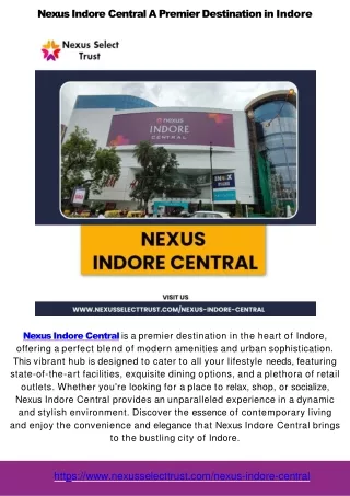 nexus indore central a premier destination