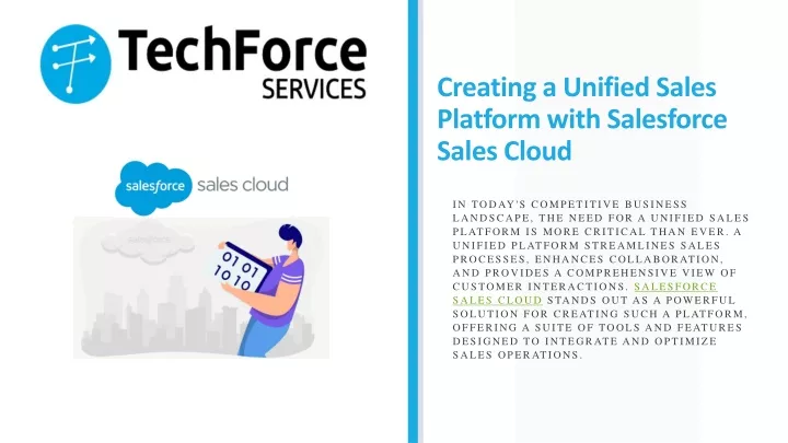 creating a unified sales platform with salesforce sales cloud