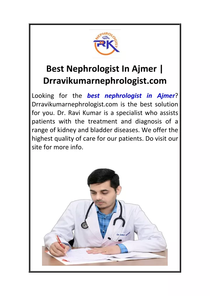 best nephrologist in ajmer