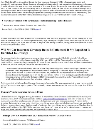 Does A Criminal Record Influence Auto Insurance Coverage Rates? 2024