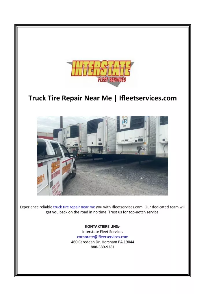 truck tire repair near me ifleetservices com