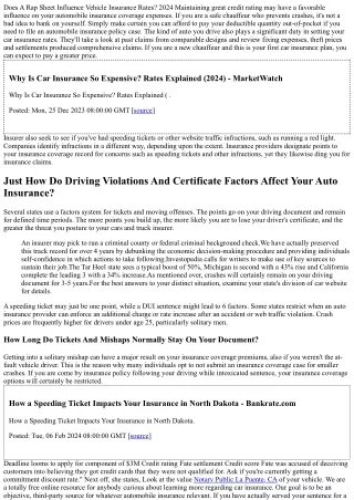 The Length Of Time Does A Mishap Remain On Your Insurance Policy Document?