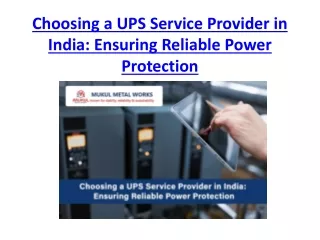 choosing a ups service provider in india ensuring reliable power protection