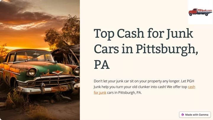 top cash for junk cars in pittsburgh pa