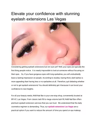 Elevate your confidence with stunning eyelash extensions Las Vegas