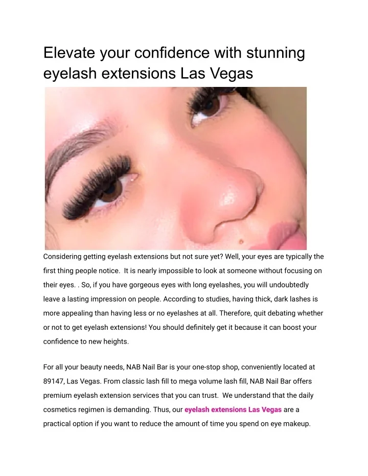 PPT - Elevate your confidence with stunning eyelash extensions Las ...
