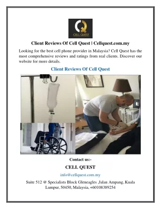 Client Reviews Of Cell Quest  Cellquest.com.my