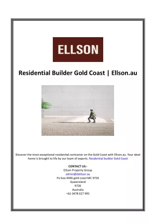 Residential Builder Gold Coast | Ellson.au