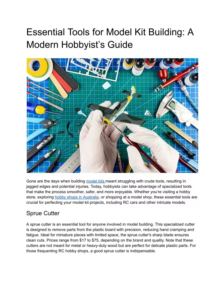 essential tools for model kit building a modern