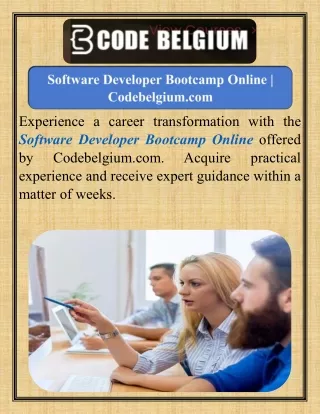 Software Developer Bootcamp Online  Codebelgium.com