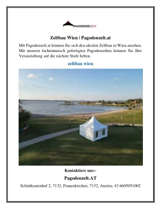 zeltbau wien pagodenzelt at
