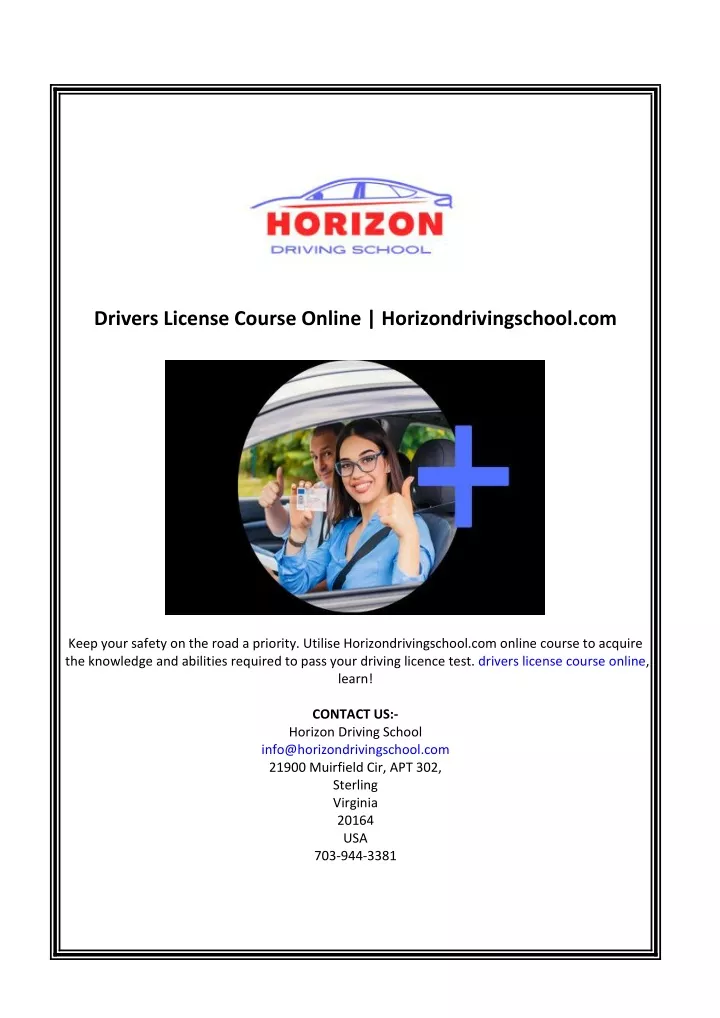 drivers license course online